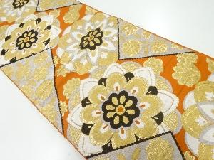 アンティーク　花模様織出し袋帯（着用可）